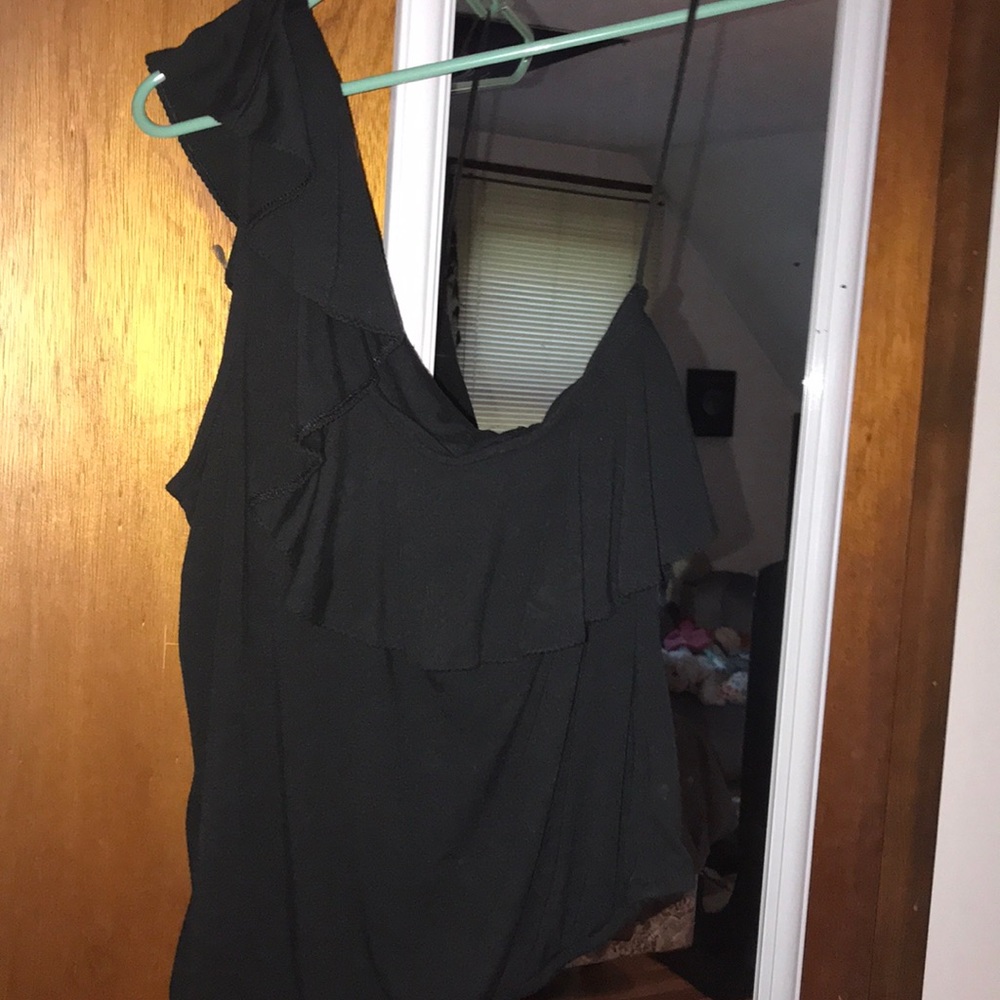 Off the shoulder black top